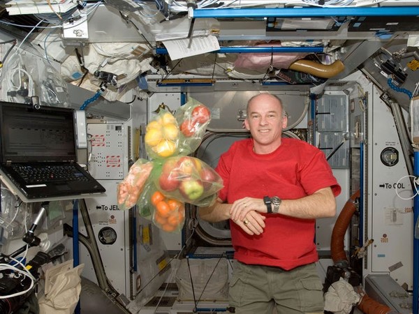 제프리 윌리엄스 나사(NASA) 우주비행사가 우주선에서 그린백을 사용하는 모습. (사진=NASA) 