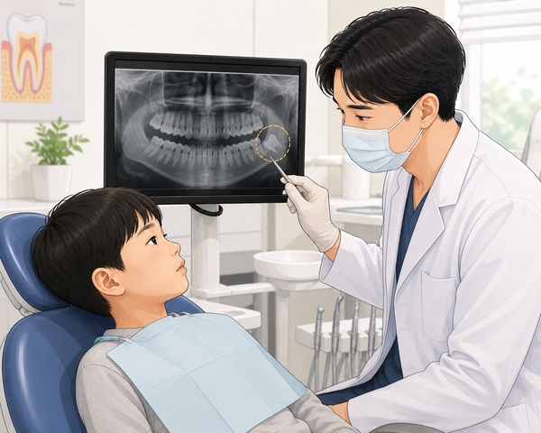 매복치는 치아가 정상적인 시기와 방향으로 나오지 못하고 잇몸이나 턱뼈 안에 머물러 있는 상태를 말한다. [사진=챗GPT 생성 이미지]